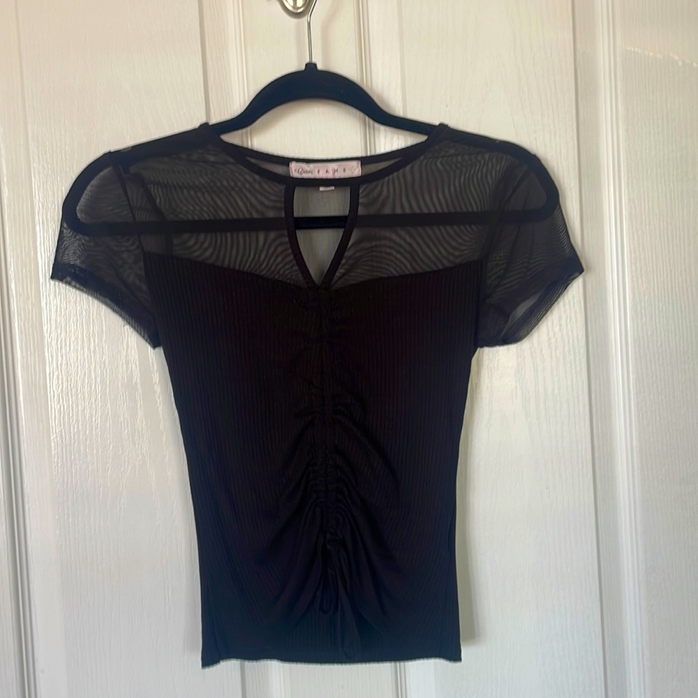 Womens small Crave Fame black mesh top